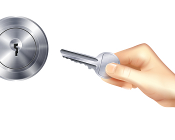 Lock And Key Realistic Concept